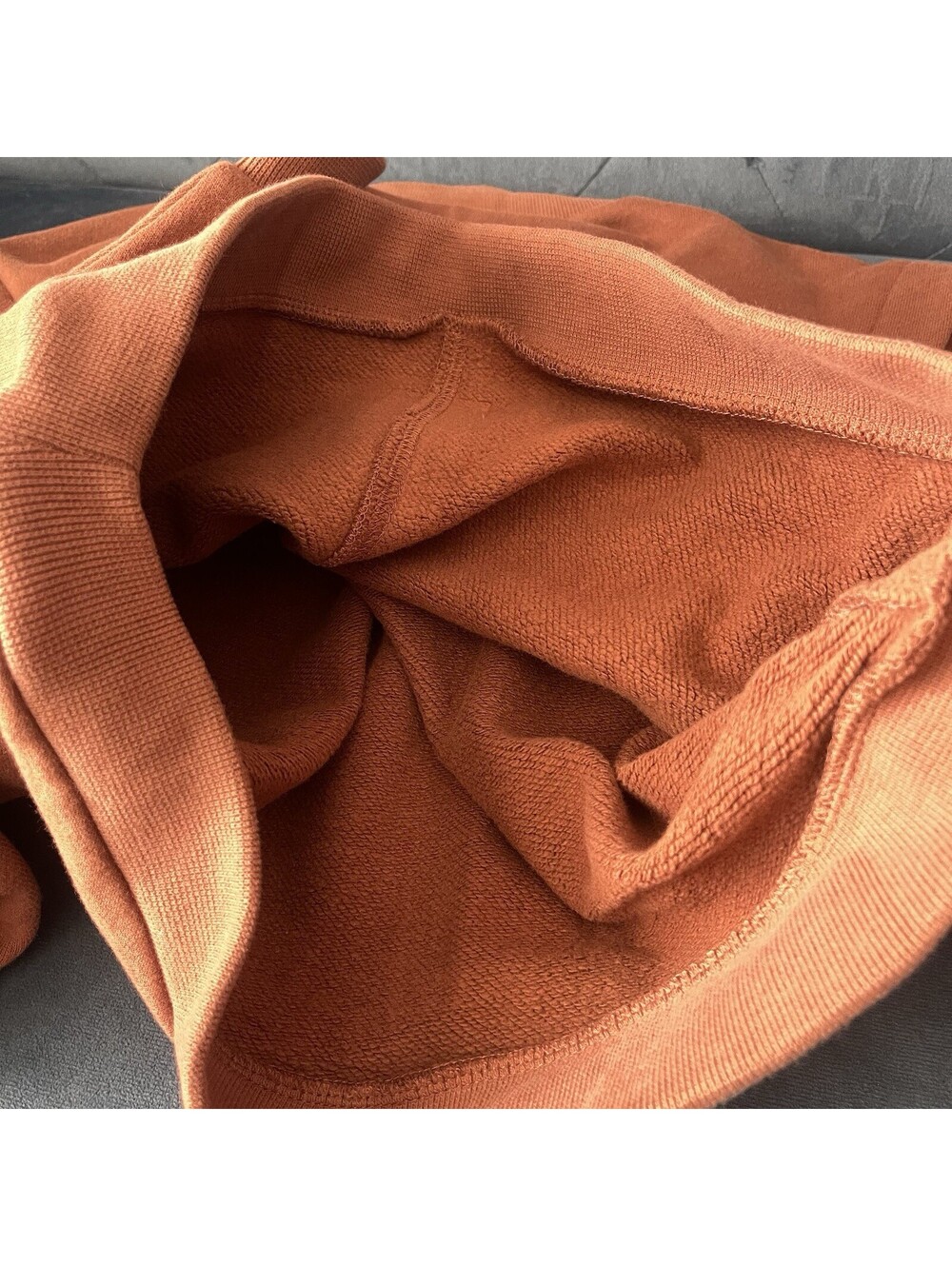 ALO YOGA Cropped Fresh Coverup M Pullover Sweatshirt Brown Dolman Crew MINT - Picture 7 of 13